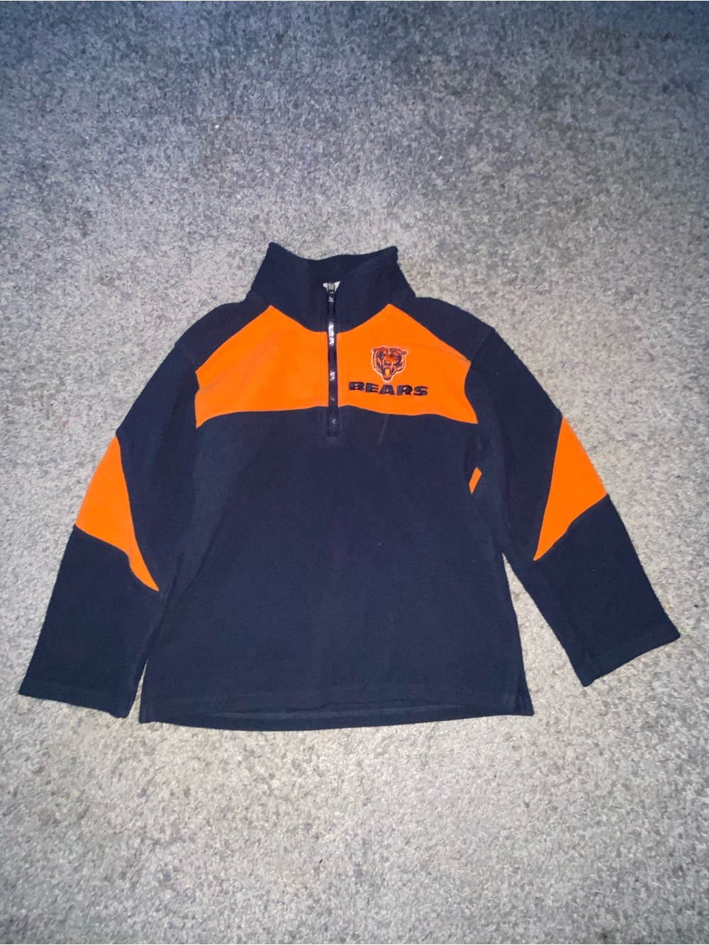 NFL Navy and Orange Bears Half-Zip Pullover